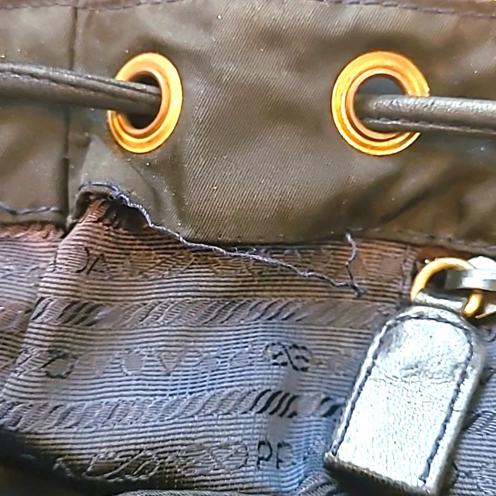 Prada Small Tessuto Backpack Bag with Chain B4821 - Picture 16 of 16